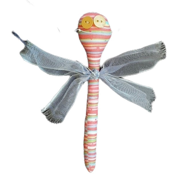 Flying Dragonfly Splash Quilting Pink and brown stripe