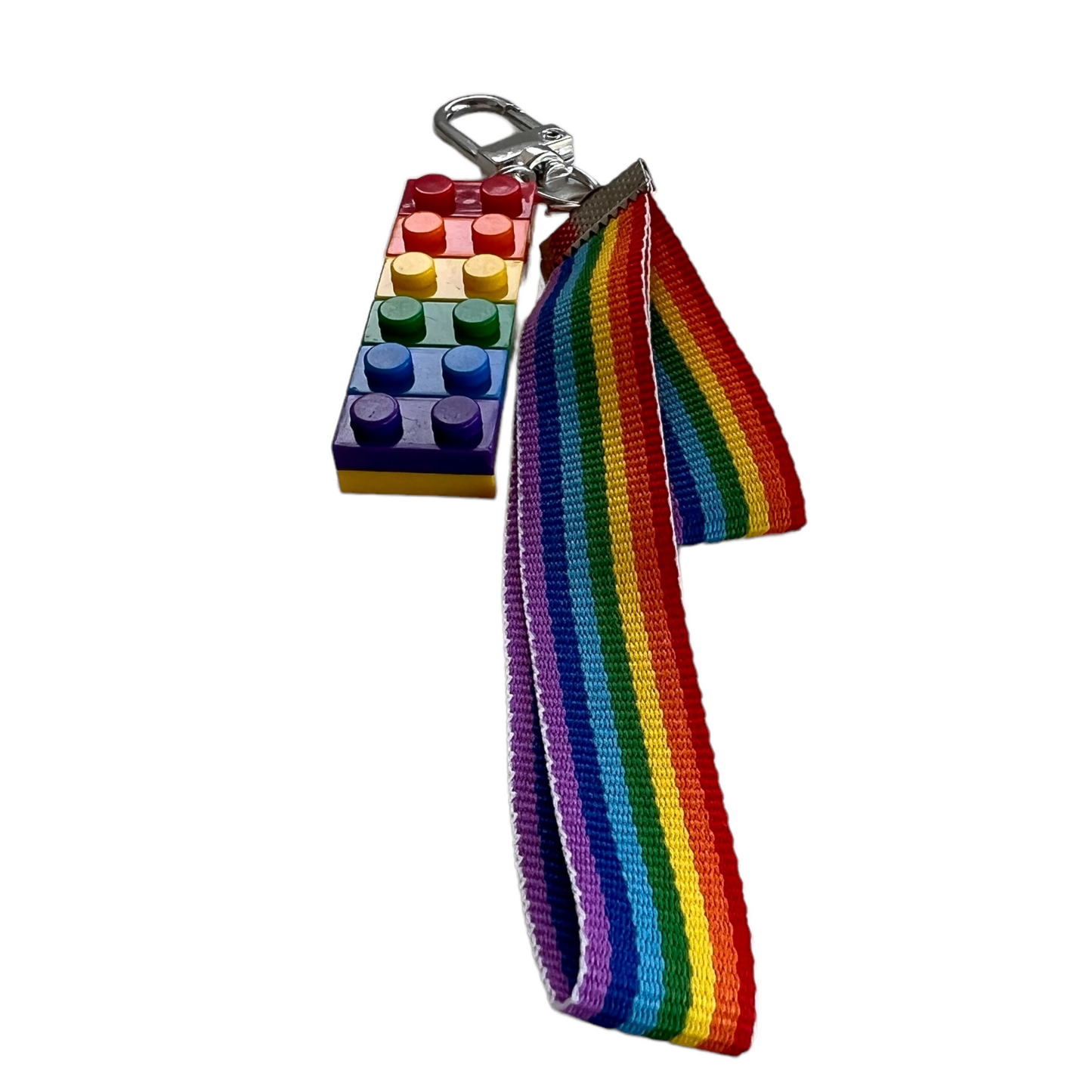 Keyring — Rainbow Ribbon + Lego SPIRIT SPARKPLUGS