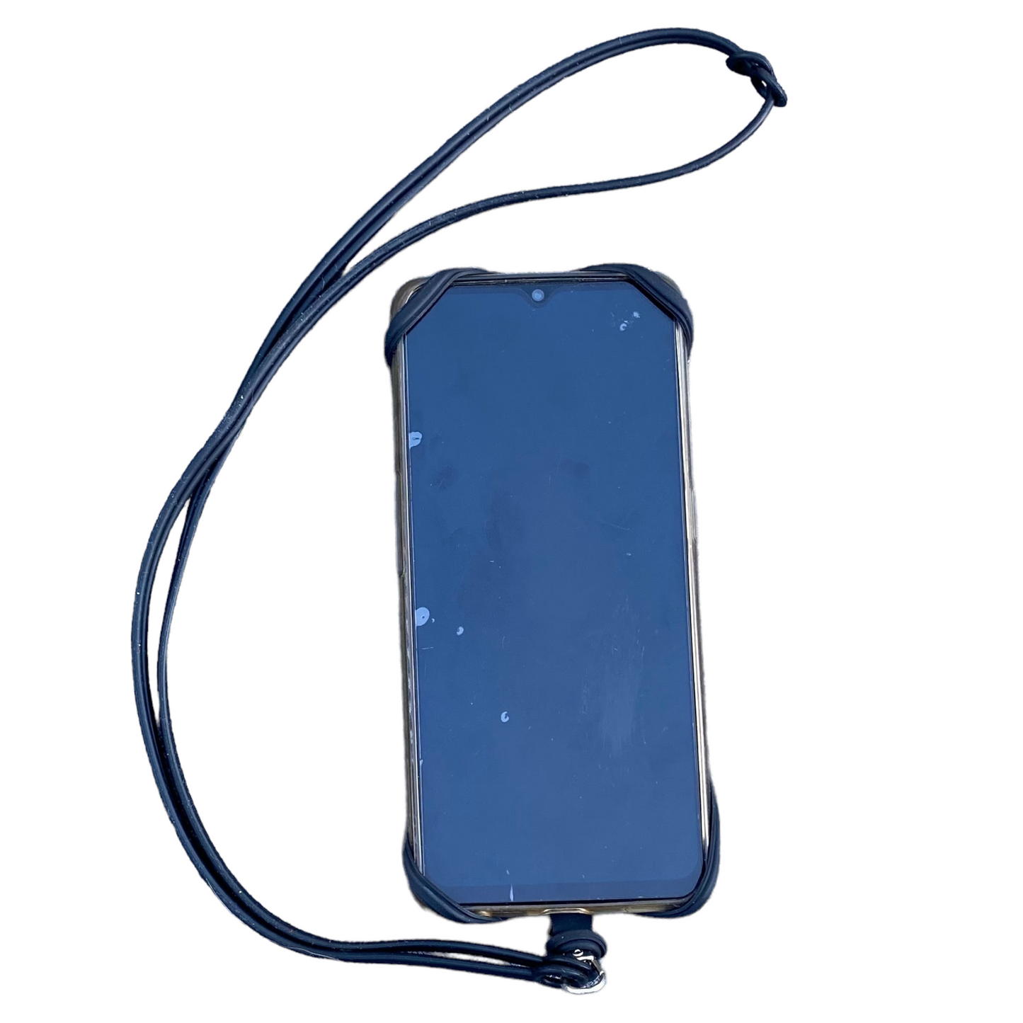 Lanyard Phone Holder — Silicone SPIRIT SPARKPLUGS Black with finger holder