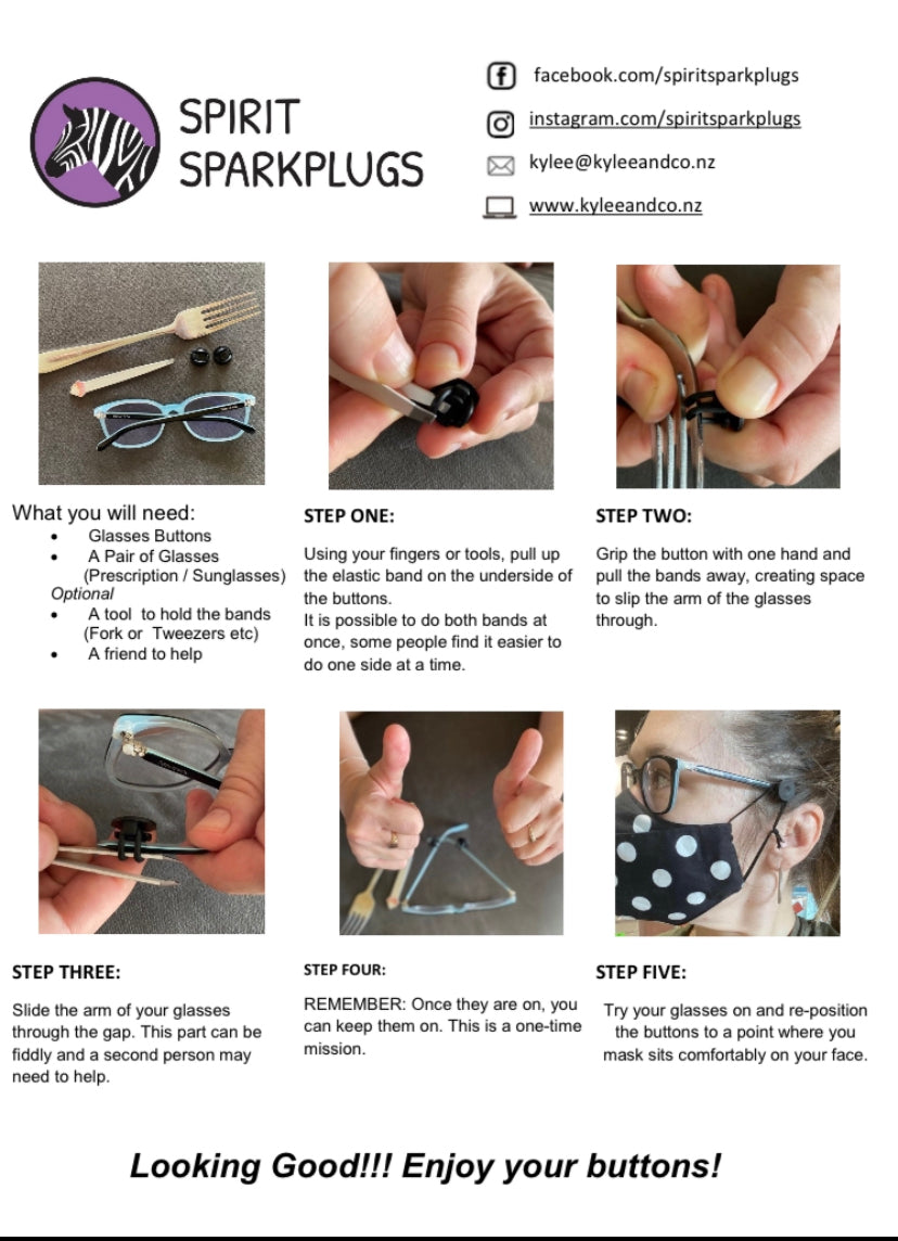 Glasses Button — Mask Accessory Mask SPIRIT SPARKPLUGS