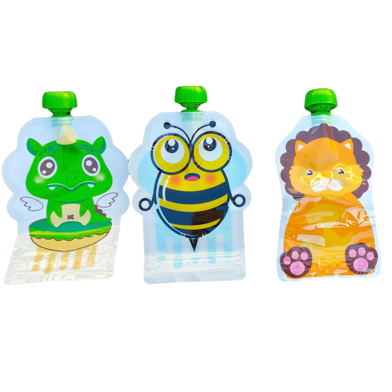 Kids Refillable Squeeze Pouch SPIRIT SPARKPLUGS Full Set 3 Bags