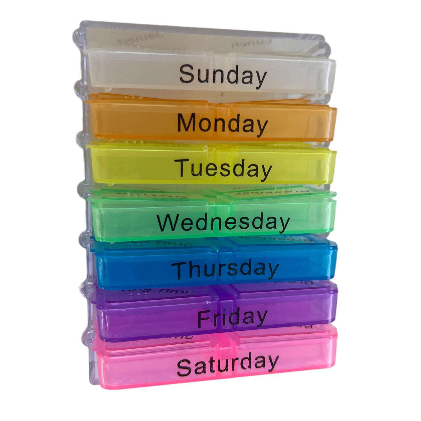 7 Day Pill Box — 4 Doses Daily - COMPACT SPIRIT SPARKPLUGS