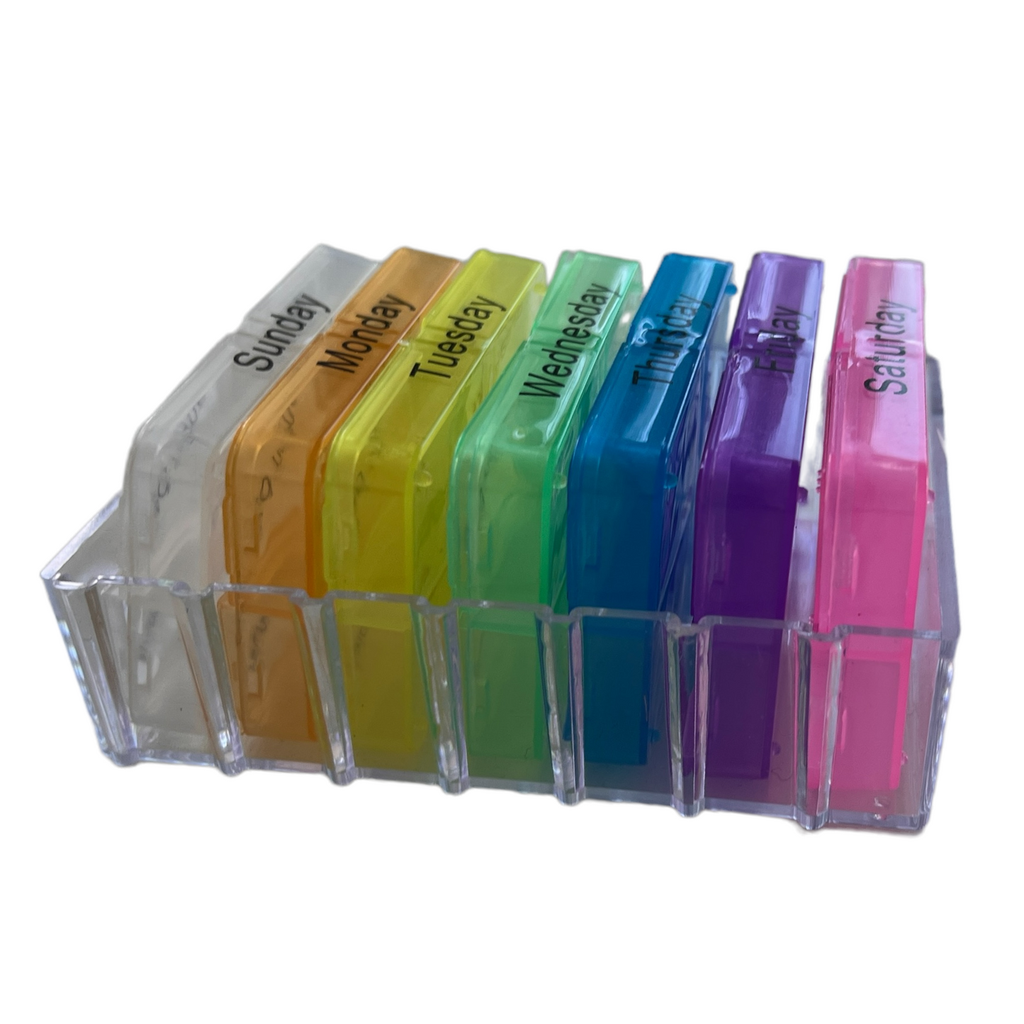 7 Day Pill Box — 4 Doses Daily - COMPACT SPIRIT SPARKPLUGS