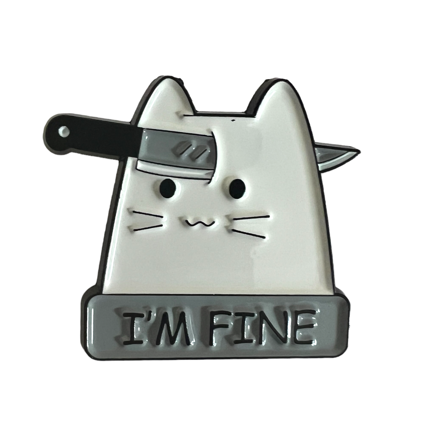 Pin — Cats Dark Humour Series SPIRIT SPARKPLUGS ‘I’m Fine’