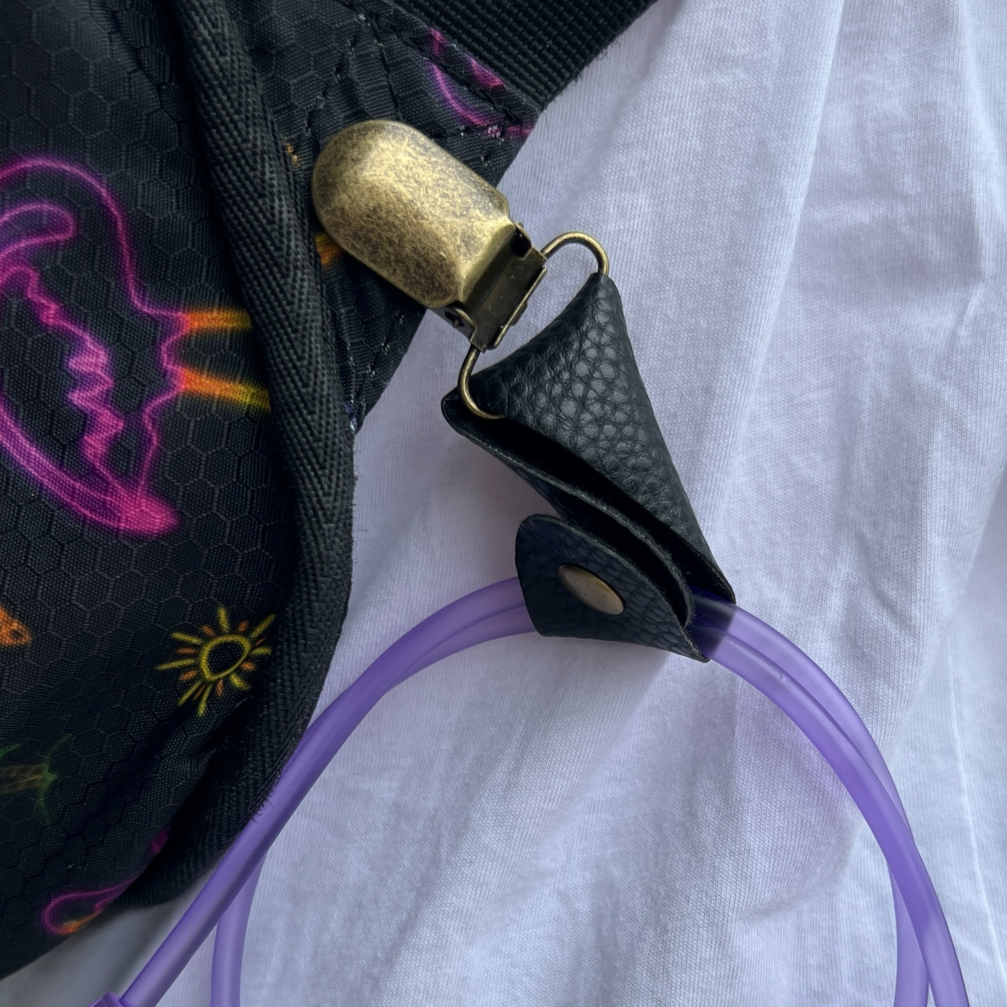 Leather Tubie Clip / Handbag Accessory SPIRIT SPARKPLUGS