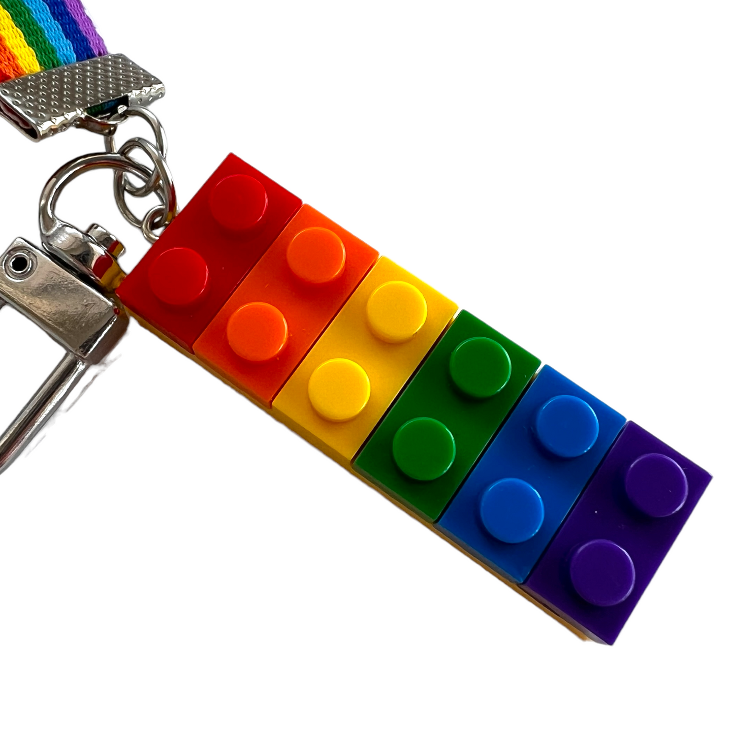 Keyring — Rainbow Ribbon + Lego SPIRIT SPARKPLUGS