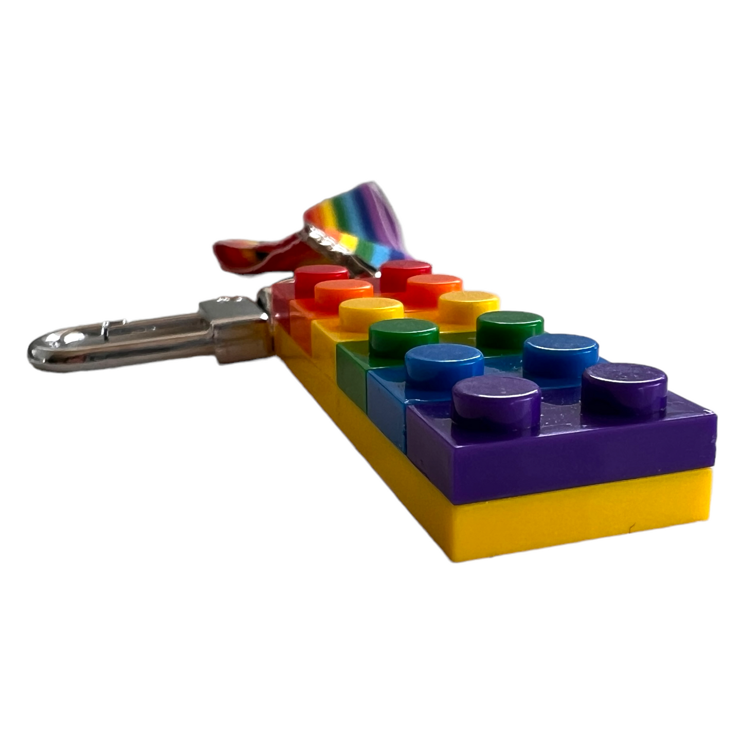 Keyring — Rainbow Ribbon + Lego SPIRIT SPARKPLUGS