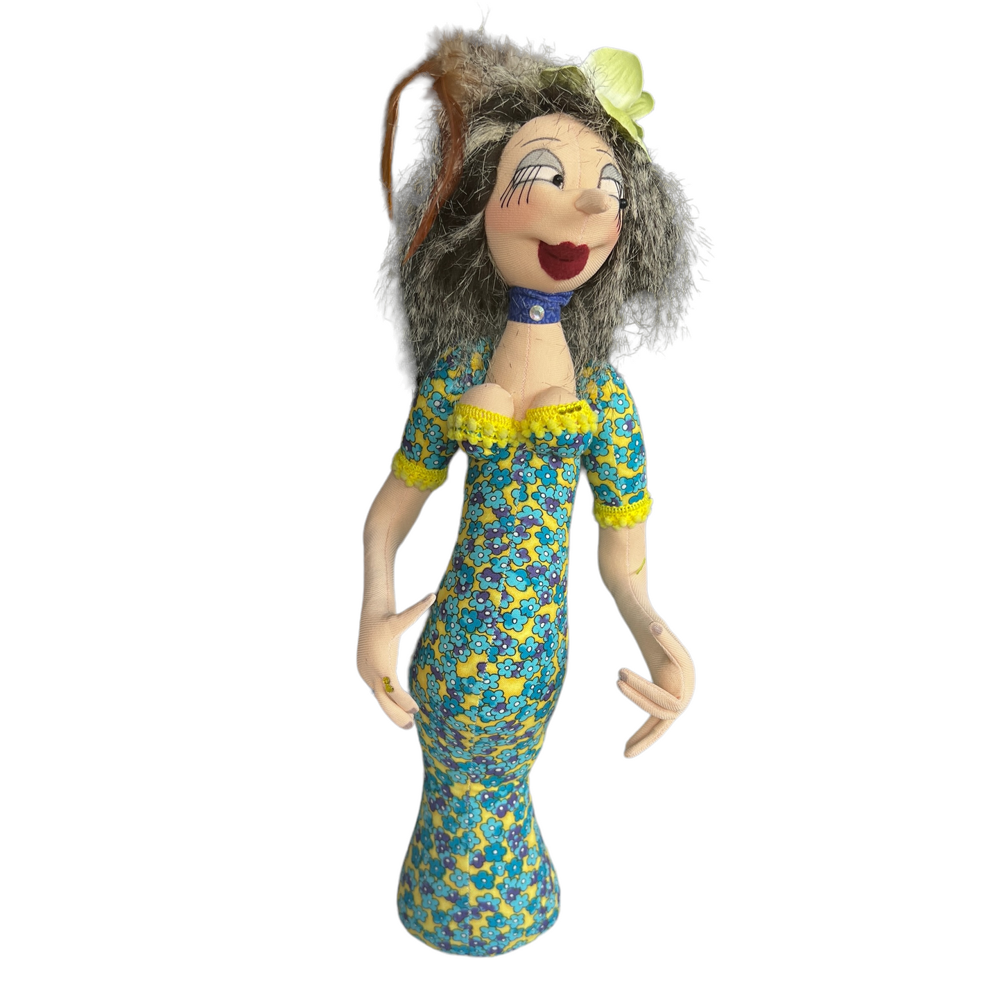 Standing Tall Woman Splash Quilting Green / Blue Woman