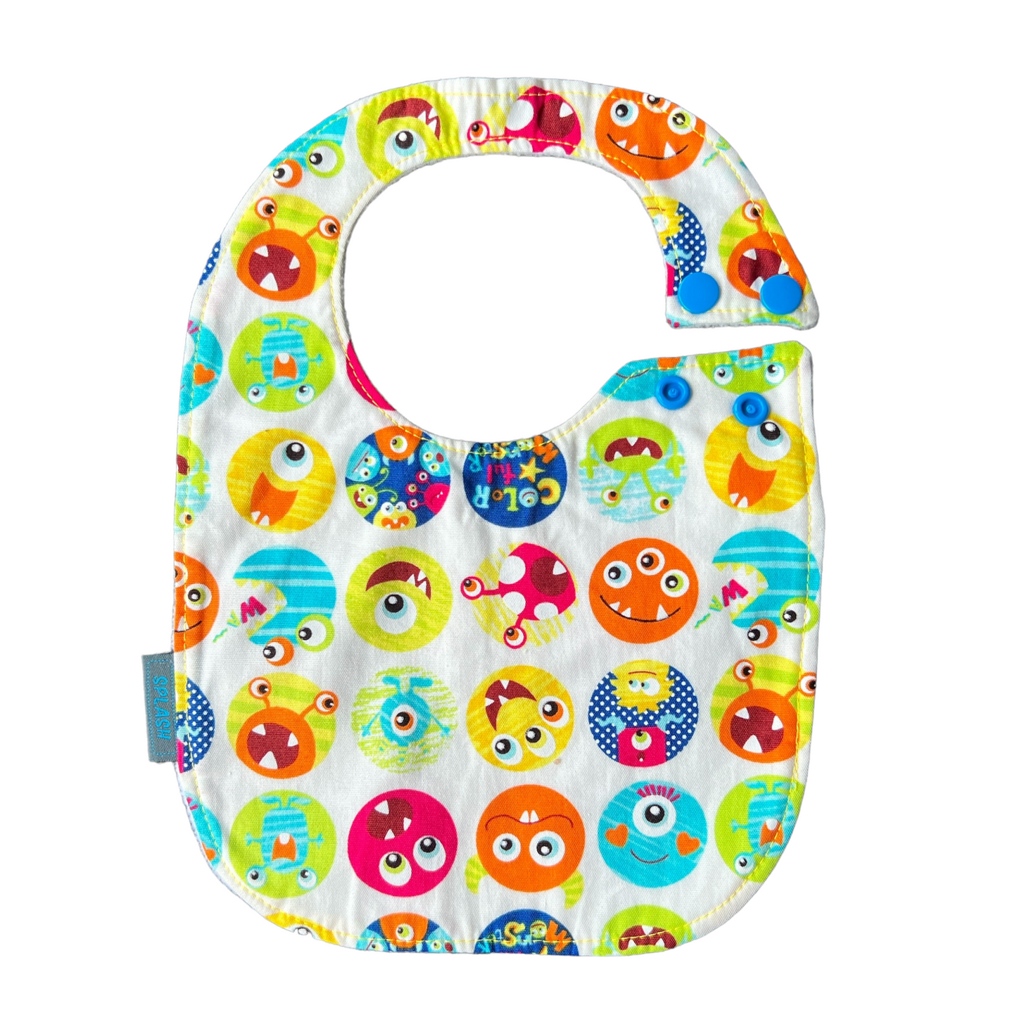 Rounded Side Fastener Bibs (assorted patterns) Bibs Splash Quilting