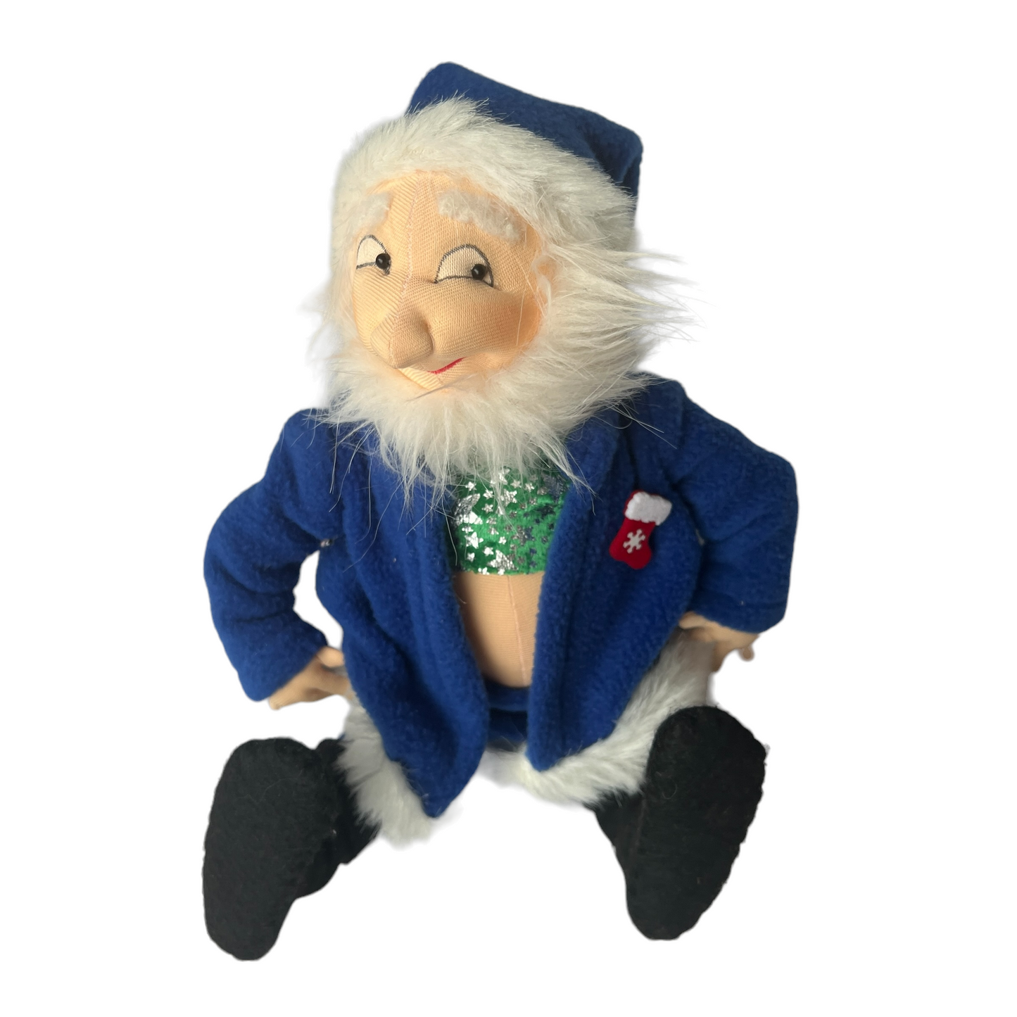 Doll Christmas Santa Splash Quilting Blue Santa